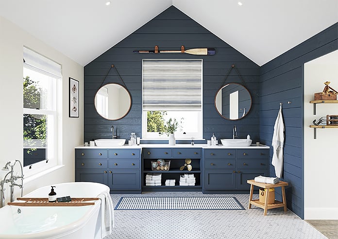 Ombre Velvet, Neutral - Motorised Roman Blind - Image 8